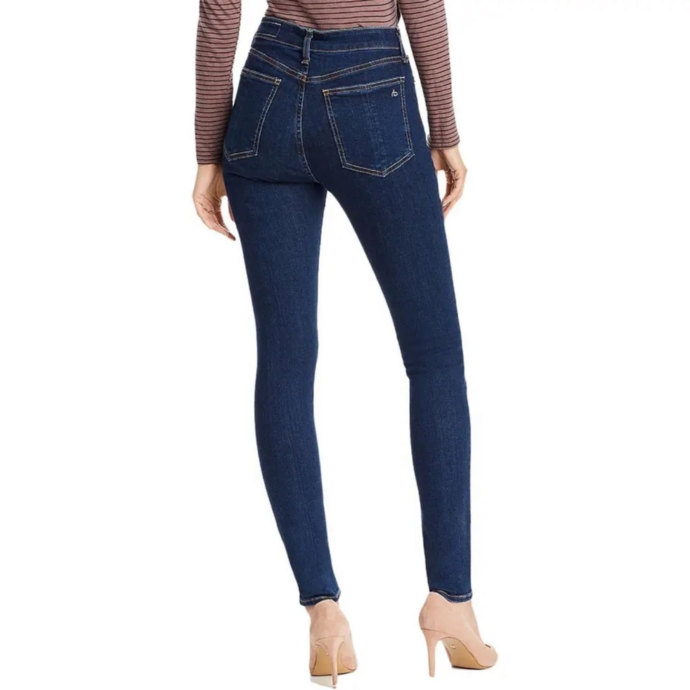 Rag & Bone Womens Nina Blue Denim Dark Wash Ankle Skinny Jeans 32